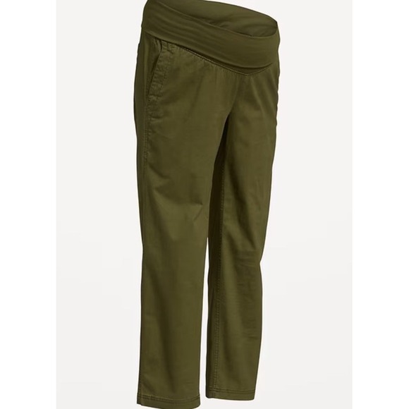 OLD NAVY by Gap ~XL ~ Maternity Rollover-Waist OGC Cotton Chino Pants NWT - Picture 2 of 16